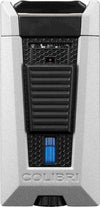 COLIBRI Zigarren-Feuerzeug Stealth II silber/schwarz