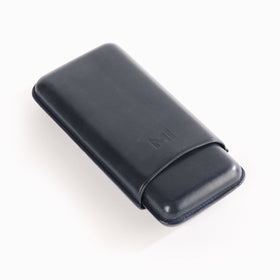 OXS Spanish Leather 3er Zigarrenetui - Blau