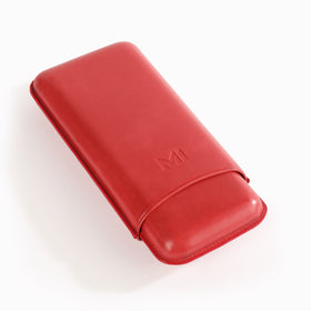 OXS Spanish Leather 3er Zigarrenetui - El Rojo