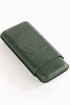 OXS Spanish Leather 3er Zigarrenetui - English Green