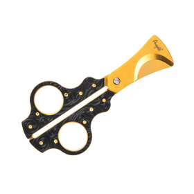 Angelo Zigarrenschere High End Metall schwarz/goldfarben