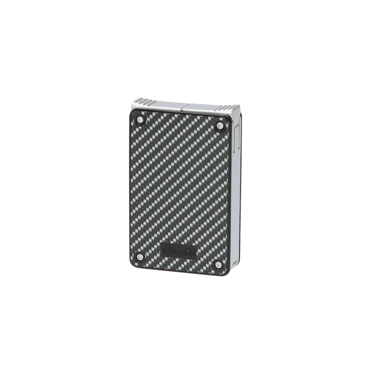 Caseti Feuerzeug 2er Jetflame+Softjetflame inkl. Rundcutter Carbonoptik chrome