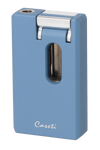 Caseti Feuerzeug Soft Jetflame stahlblau matt inkl. V-Cut und Rundcutter