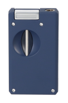 Caseti Feuerzeug Soft Jetflame dunkelblau matt inkl. V-Cut und Rundcutter