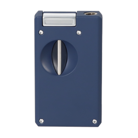 Caseti Feuerzeug Soft Jetflame dunkelblau matt inkl. V-Cut und Rundcutter