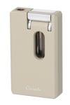 Caseti Feuerzeug Soft Jetflame grau/beige matt inkl. V-Cut und Rundcutter