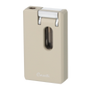 Caseti Feuerzeug Soft Jetflame grau/beige matt inkl. V-Cut und Rundcutter