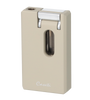 Caseti Feuerzeug Soft Jetflame grau/beige matt inkl. V-Cut und Rundcutter