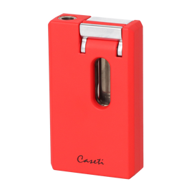 Caseti Feuerzeug Soft Jetflame rot matt inkl. V-Cut und Rundcutter