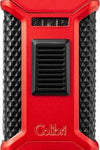 COLIBRI Zigarrenfeuerzeug Ascari rot/schwarz 3er Jetflame inkl. Rundcutter