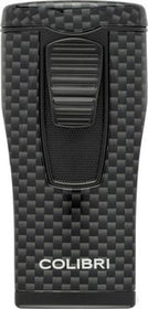 COLIBRI Zigarrenfeuerzeug Monaco II Carbondesign schwarz 3er-Jetflame