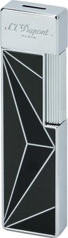 S.T. DUPONT Twiggy Fire X schwarz/chrom Jetflame