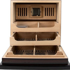 Humidor Ebony Finish Pianolack für ca. 75 Zigarren