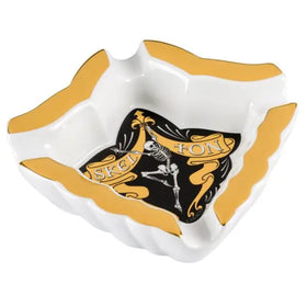 Skel Ton  – Porzellan Zigarrenaschenbecher in Weiß/Gold (Made in Germany)