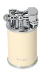 Winjet Tischfeuerzeug Stein creme/silberfarben