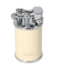 Winjet Tischfeuerzeug Stein creme/silberfarben