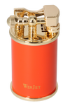 Winjet Tischfeuerzeug Stein orange/goldfarben
