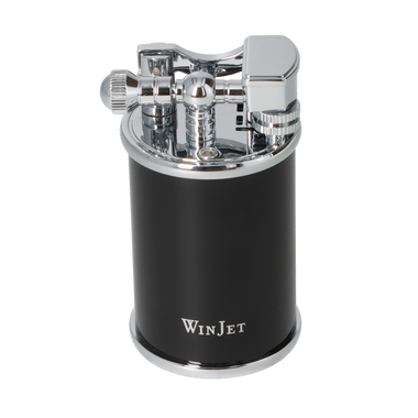 Winjet Tischfeuerzeug Stein schwarz/silberfarben