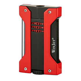 Winjet Feuerzeug im formschönen Design Jetflame - rot/schwarz