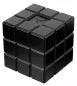 COLIBRI Quasar Tischfeuerzeug Heritage Cube Schwarz 2er Jetflame/Softflame