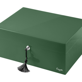 Caseti Humidor Paris, grün Hochglanz lackiert