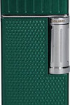 COLIBRI Feuerzeug Julius II grün/chrom mit doppelter Schrägflamme