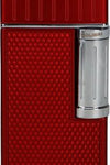 COLIBRI Feuerzeug Julius II rot/chrom mit doppelter Schrägflamme
