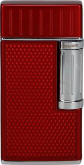COLIBRI Feuerzeug Julius II rot/chrom mit doppelter Schrägflamme