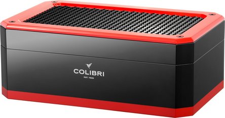 COLIBRI Humidor Rally schwarz/rot