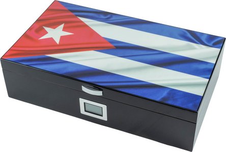 Humidor Cuba Flag glänzend