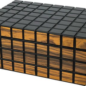 PASSATORE Humidor Rippen schwarz/Makassar matt