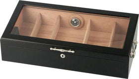 PASSATORE Humidor schwarz mit Sichtfenster