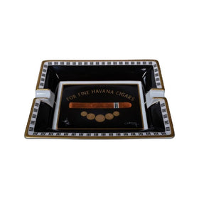 Elie Bleu Porzellan Aschenbecher Medal - Schwarz